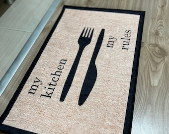 Tappeto/tappetino da cucina antiscivolo decorativo lavabile in lavatrice