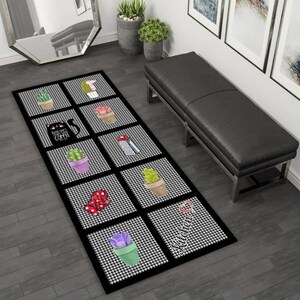 Decorative machine washable Non-Slip Kitchen Rug/Mat