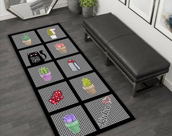 Decorative machine washable Non-Slip Kitchen Rug/Mat