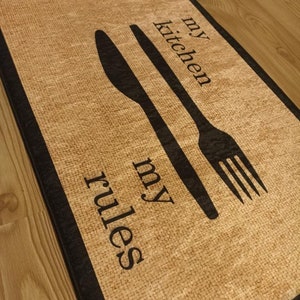 Decorative machine washable Non-Slip Kitchen Rug/Mat