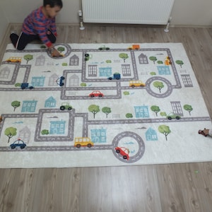 Kids Play Activity Road Car Rug / Nursery mat