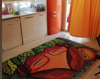 Rutschfester waschbarer dekorativer Küchenteppich / Matte