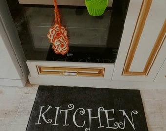 Decorative machine washable Non-Slip Kitchen Rug/Mat