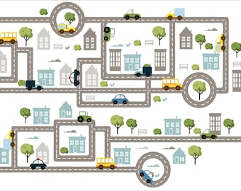 Kids Play Activity Road Car Rug / Nursery mat