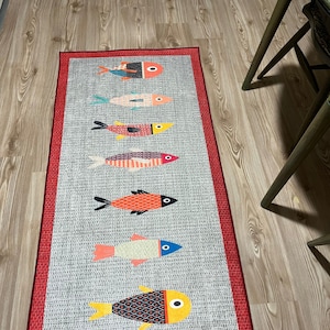 Fish Decorative machine washable Non-Slip Kitchen Rug/Mat