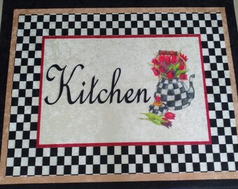 Decorative machine washable Non-Slip Kitchen Rug/Mat/Kitchen Carpet