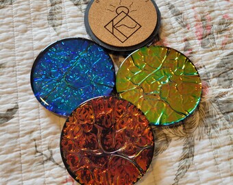 Epoxy Resin Coaster set of 4 - 4" round
