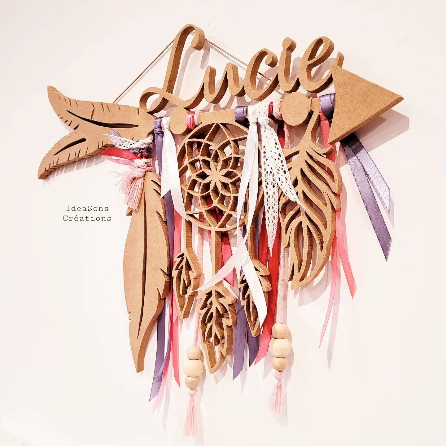 Attrape-Rêves Personnalisé, Prénom Porte, Chambre Enfant, Bébé, Cadeau Anniversaire