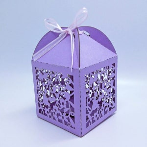 Laser Cut Favour Box DIY Kit. Souvenir Box Chocolate Bomboniere. Box Flower Elegante Arabesque Design