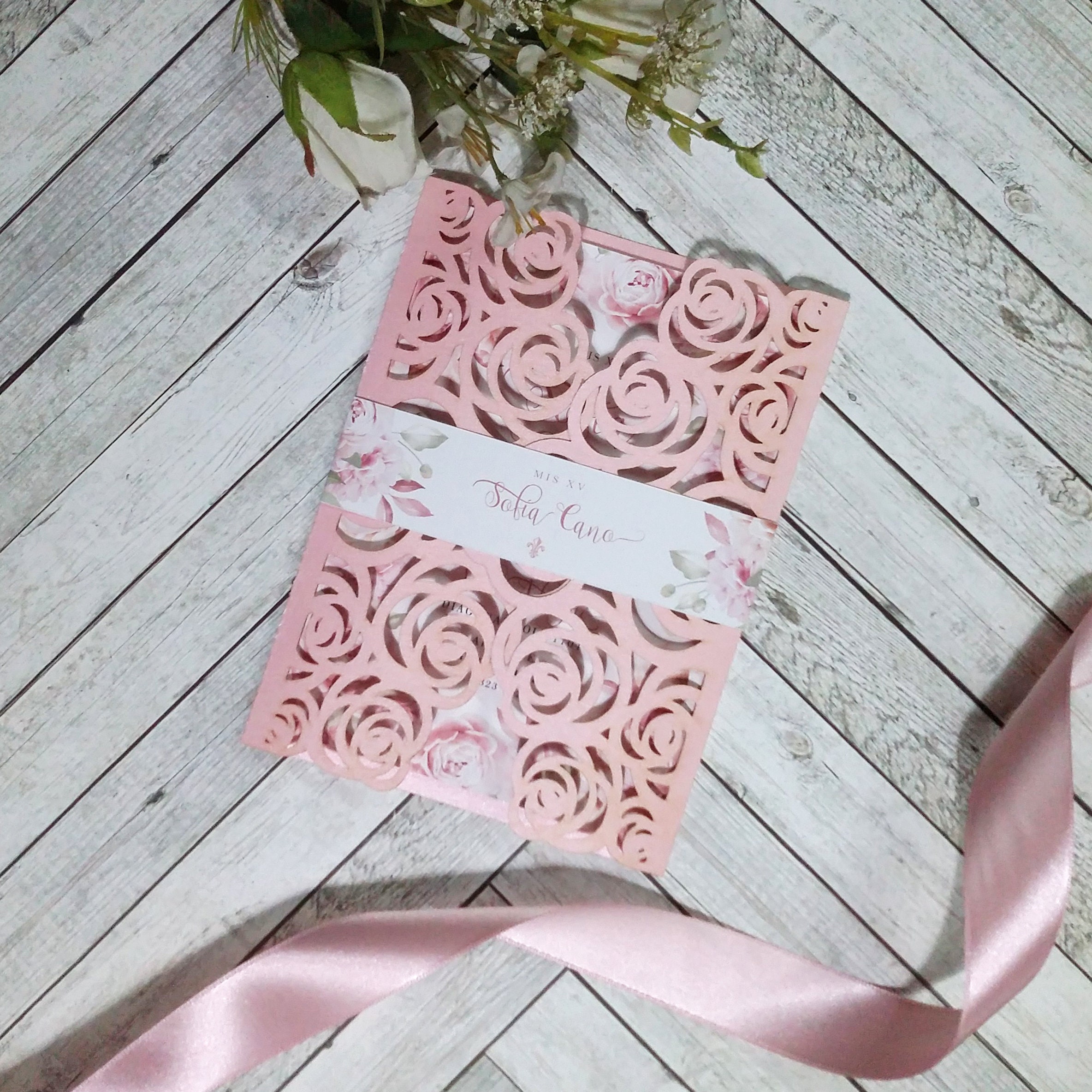 Quinceanera Invitation Laser Cut. Wedding Invitation Card. Etsy Ireland