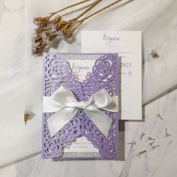 Alice in Wonderland Invitation Laser Cut. Fifteen Invitation