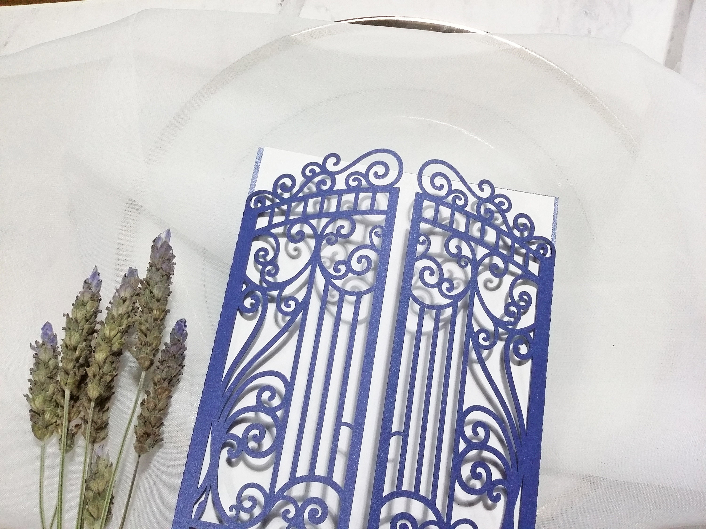 DIY LUXURY Invite Laser Cut Gates Wedding Invitation Etsy UK