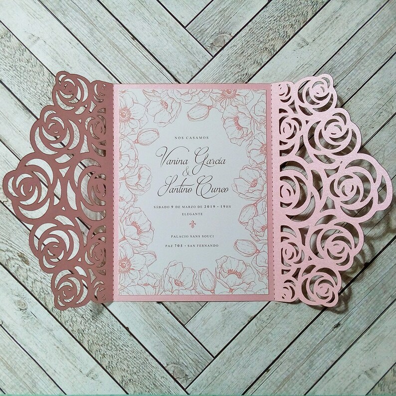 Quinceanera Invitation Laser Cut. Wedding Invitation Card. Etsy Ireland
