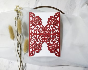 DIY Luxury Intricate lace laser cut envelope. Laser Cut Cover. Royal Lace Laser Cut. Luxury. Wedding Invitation Supplies. Elegant Envelope