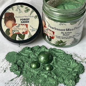 Forest Green by Touches Of Su Pearlescent Mica Powder The Artists Choice 50g Jar