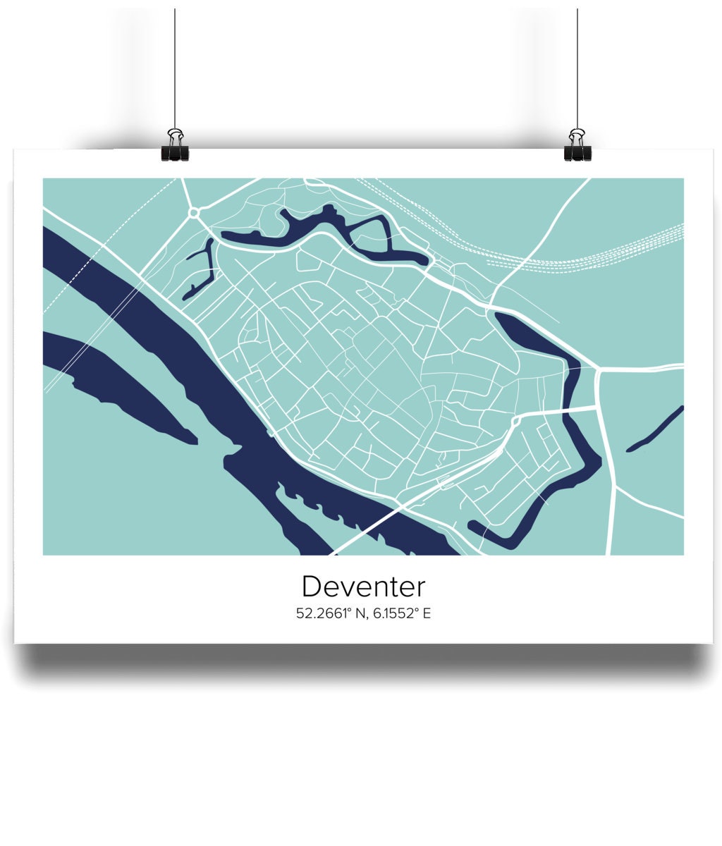 Deventer Niederlande Karte Drucken | Etsy