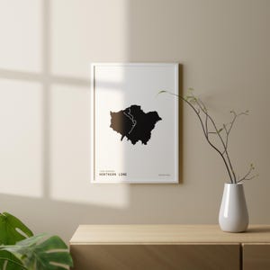 Linha do Metrô de Londres - Impressão Minimalista