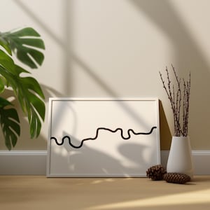 Thames River Minimalist Print