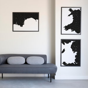UK und Irland Küste Karte Prints
