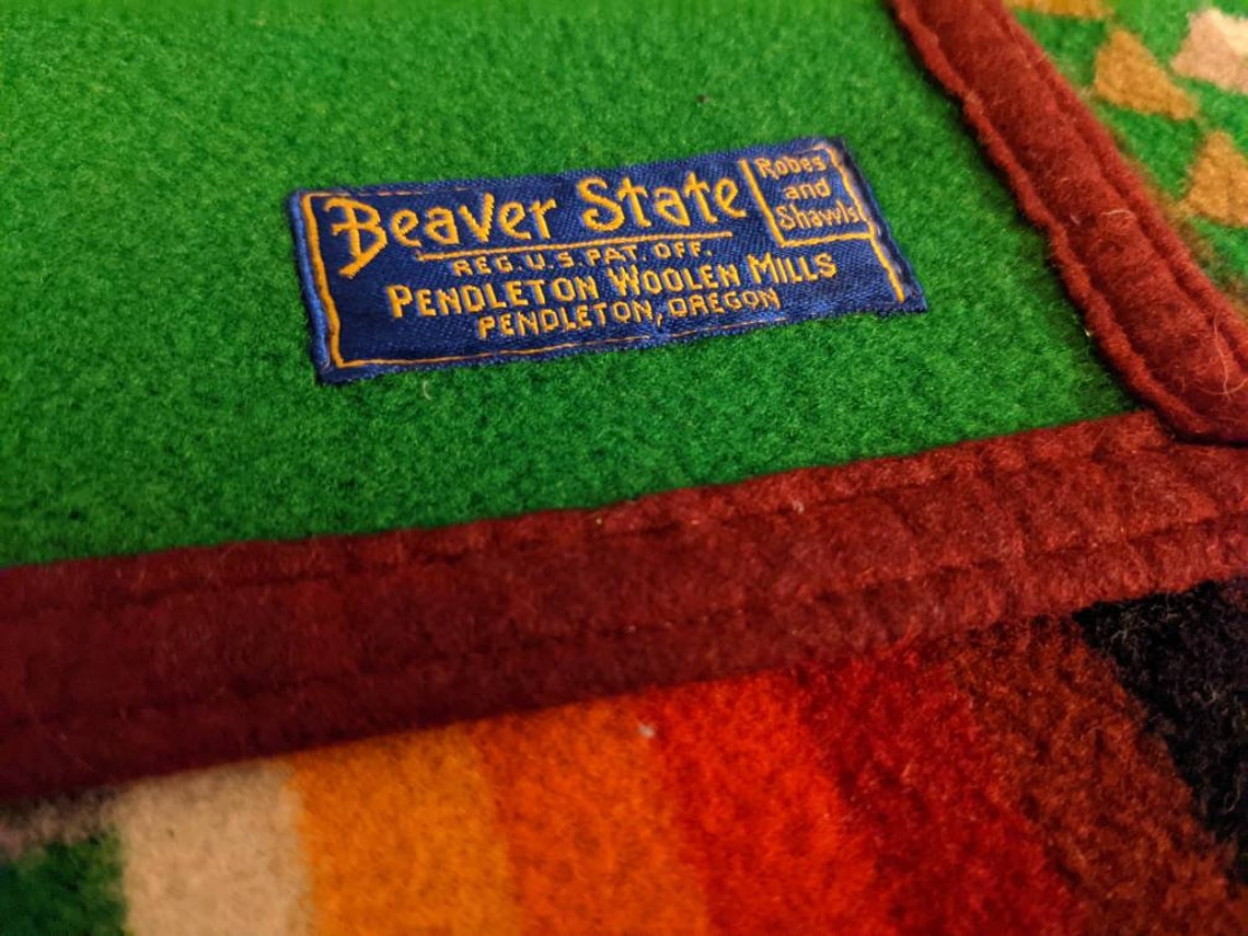 Beautiful Pendleton Wool Blanket Vivid Green Chief Joseph Etsy