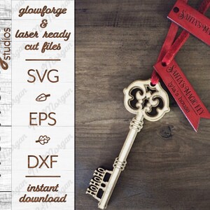 Santa's Magic Key ~ Archivo SVG ~ Glowforge Descargar, Archivo de corte láser