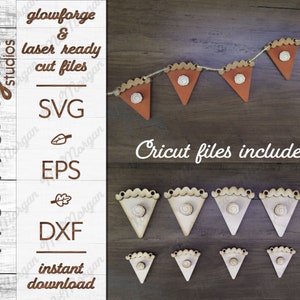 Guirlanda de torta de abóbora, arquivo SVG de outono, download Glowforge, arquivo cortado a laser