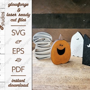 Halloween Shelf Sitter Laser Cut File, Halloween SVG, Glowforge Download, Laser Cut File