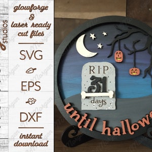 Halloween Advent SVG, Halloween SVG File, Glowforge Download, Laser Cut File