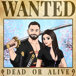 Vollständig individuelles Anime Portrait Valentinstag Geschenk, personalisiertes Anime Steckbrief, Paar-Familie, Perfekte Ähnlichkeit, DIGITAL - druckbar.