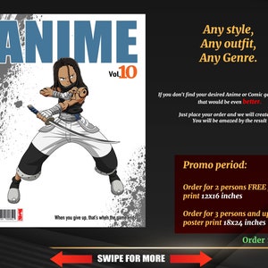 NEUES Produkt, vollständig individuell Ihr Anime / Comic-Magazin-Cover, Anime-Poster für alle Genres, Wandkunst, Bad Boys, DIGITAL Bild 10