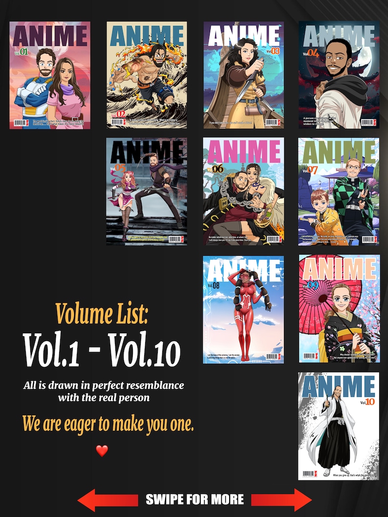 NEUES Produkt, vollständig individuell Ihr Anime / Comic-Magazin-Cover, Anime-Poster für alle Genres, Wandkunst, Bad Boys, DIGITAL Bild 6
