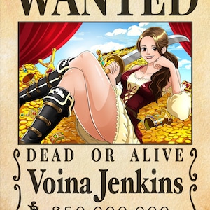 Póster de anime totalmente personalizado, edición tesoro, regalo de anime pirata personalizado, arte de pared imprimible, regalo perfecto, hermoso arte DIGITAL.