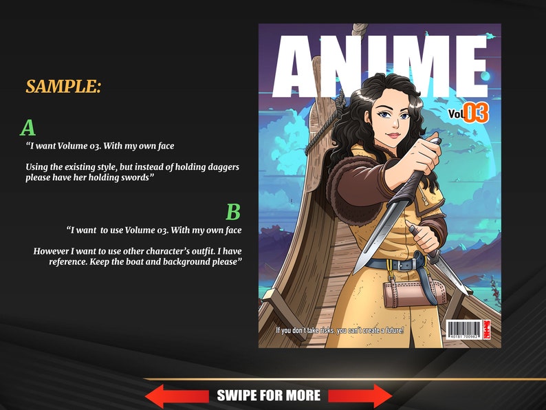 NEUES Produkt, vollständig individuell Ihr Anime / Comic-Magazin-Cover, Anime-Poster für alle Genres, Wandkunst, Bad Boys, DIGITAL Bild 8