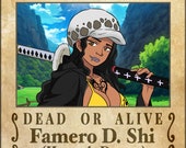 Anime Wanted Poster, Custom portrait in wanted poster, You in Pirate poster, Couple portrait anime, Gift with Bounty, SHOULDERS UP (Digital)