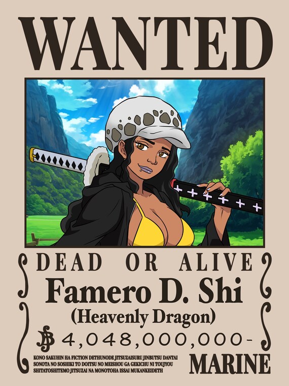 One Piece anime Wanted Poster - Dragon Bounty official merch