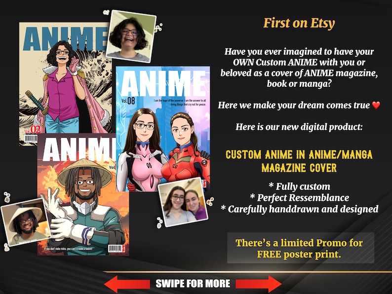 NEUES Produkt, vollständig individuell Ihr Anime / Comic-Magazin-Cover, Anime-Poster für alle Genres, Wandkunst, Bad Boys, DIGITAL Bild 2