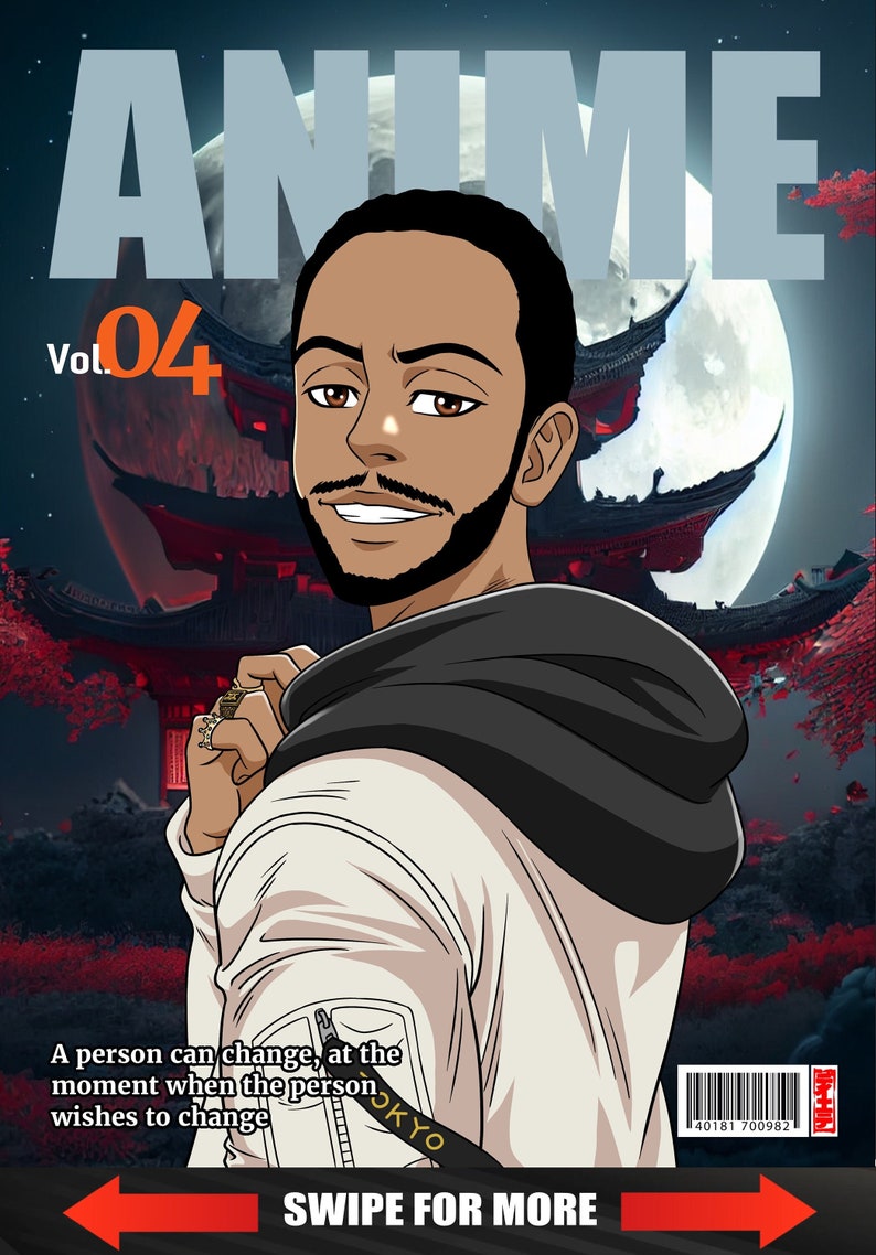 NEUES Produkt, vollständig individuell Ihr Anime / Comic-Magazin-Cover, Anime-Poster für alle Genres, Wandkunst, Bad Boys, DIGITAL Bild 1