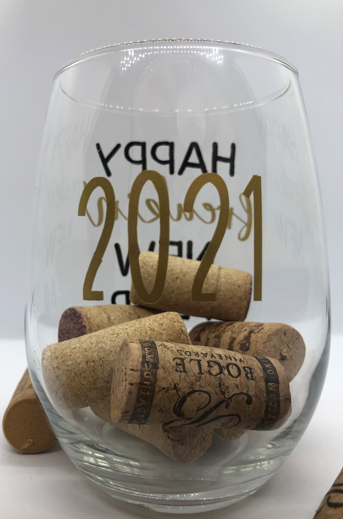 New Years Wine Glasses 2021 Wine Glass Etsy