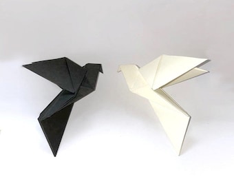 Handmade Origami Lovebirds – Paper Anniversary Gift, Romantic Decor