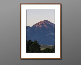 Mountain Sunrise Wall Art / Absaroka Mountain Range / Montana Print / Montana Wall Art / Mountain Decor / Mountain Wall Art / Mountain Print