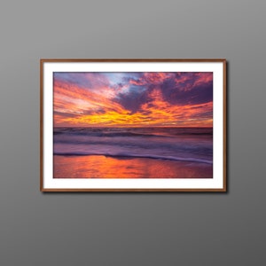 Fraser Island Photo Prints, Fraser Island Wall Art, K’Gari Art, Beach Sunset Photo Print, Sunset Wall Art, Australian Beach Landscape Print