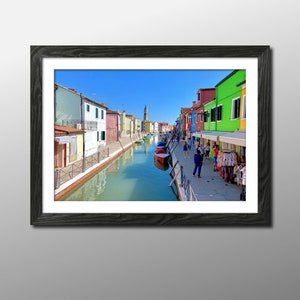Burano Island / Burano Italy Print / Burano Artwork / Colourful Houses / Rainbow Village / Venice Wall Art / Venice Photo / Artwork Italy