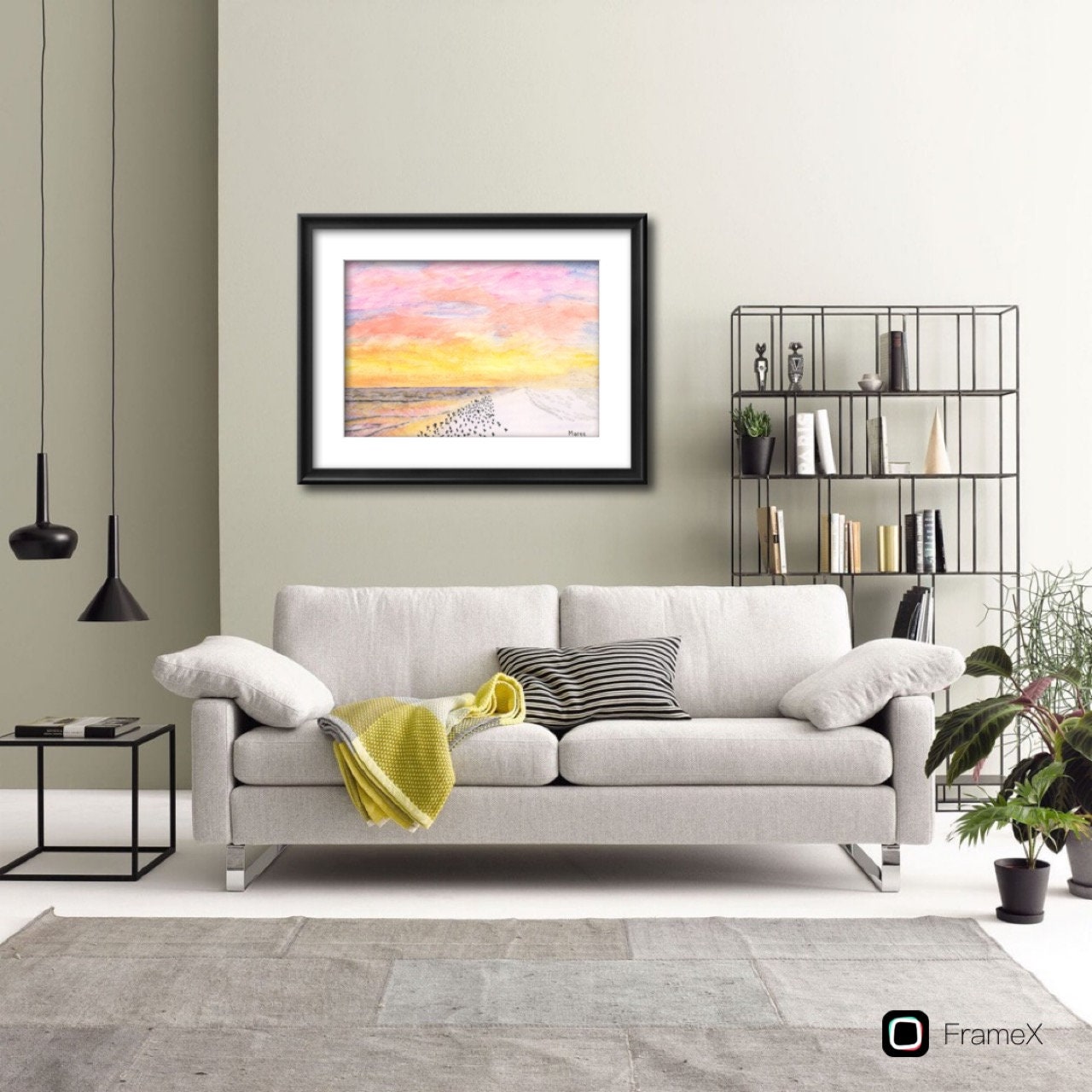 Siesta Key Watercolor Print, Siesta Key Beach Art, Sarasota Sunset