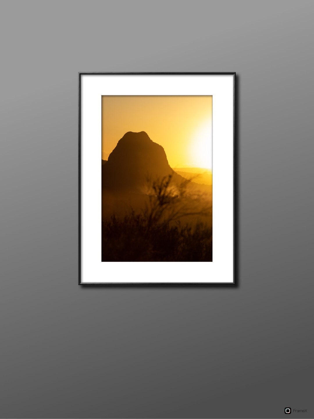 Sunset Glasshouse Mountains, Glasshouse Mountains Wall Art, Sunshine Coast Print, Mountain