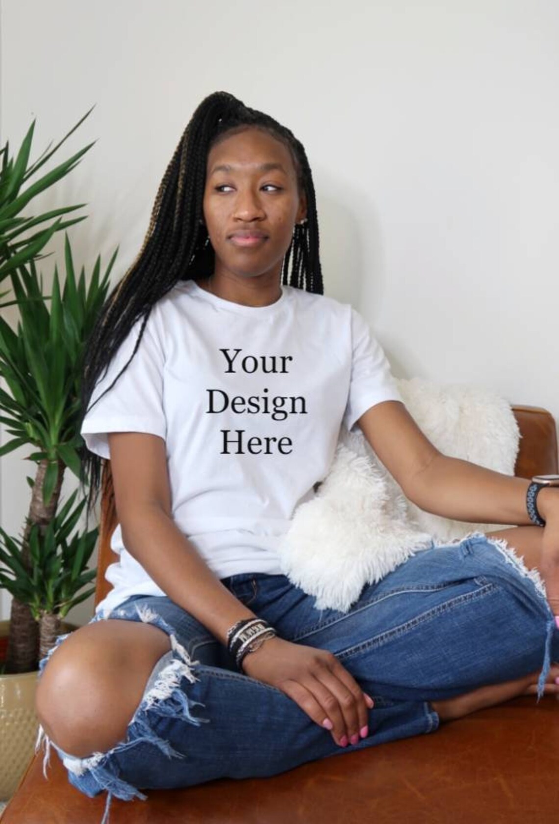 Download White T-Shirt Mockup. Bella Canvas 3001. Model Mockup. | Etsy