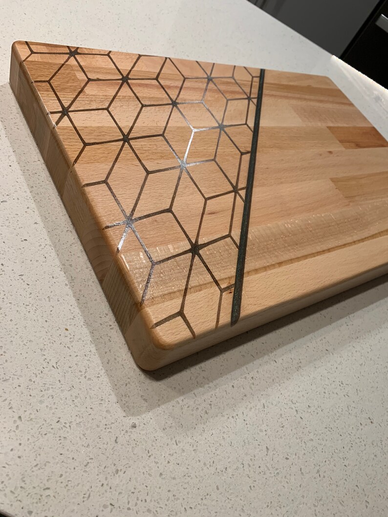Epoxy cutting board symmetrical design Etsy