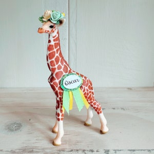 Baby Giraffe Personalised Party Animal Cake Topper