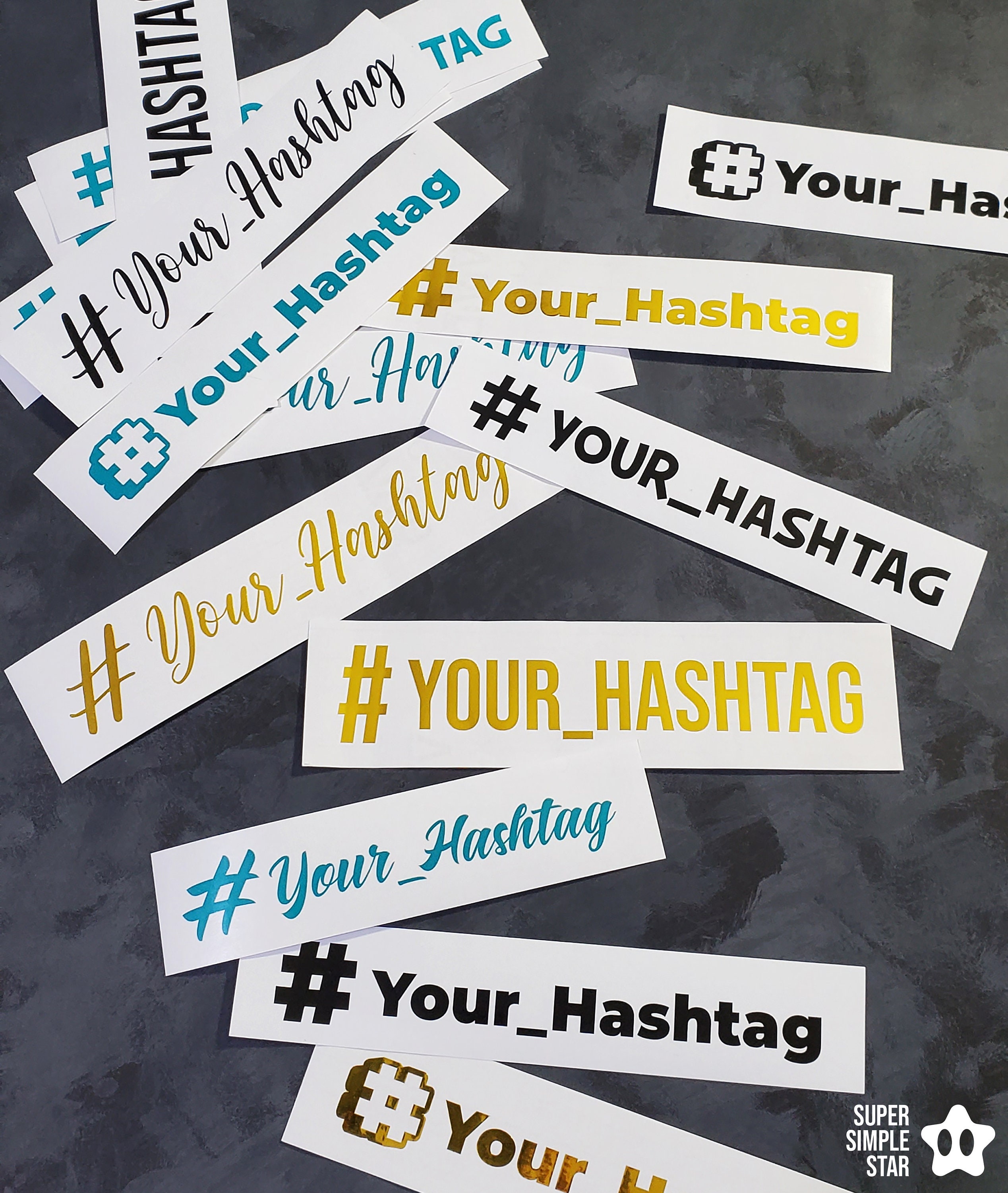 Custom Hashtag Decals Personalized Vinyl Stickers with your Etsy