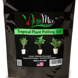 Tropical Organic Plant Soil Indoor Potting Mix with Perlite, Vermiculite, Compost, Worm Castings, Peat Moss 1 Gal image 1