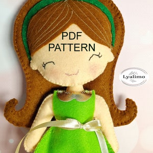 PDF pattern felt doll,PDF pattern,doll pattern, sewing felt doll PDF pattern Ukraine sellers